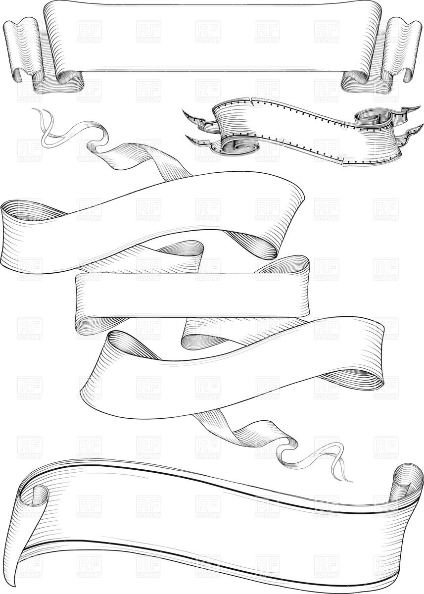 Scroll Ribbon Banner Vector Free