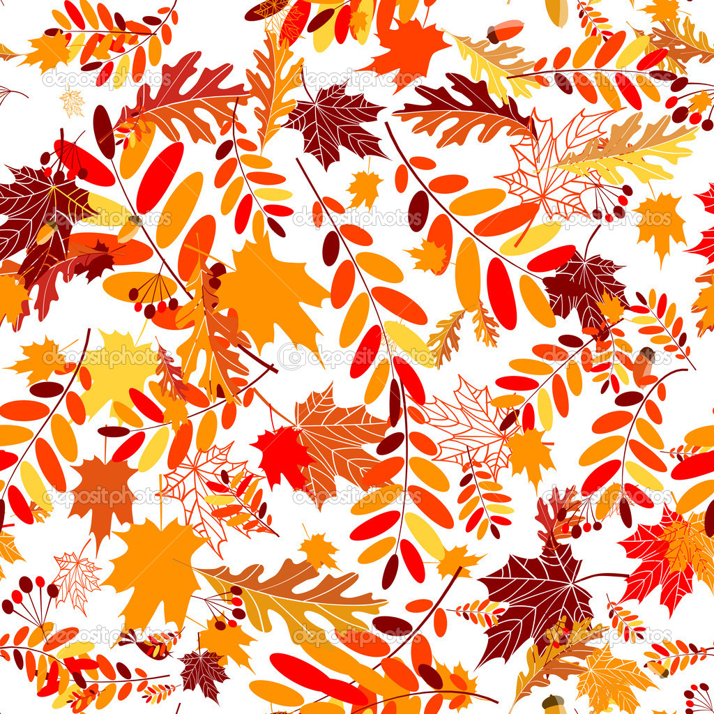 Seamless Autumn Leaves Background
