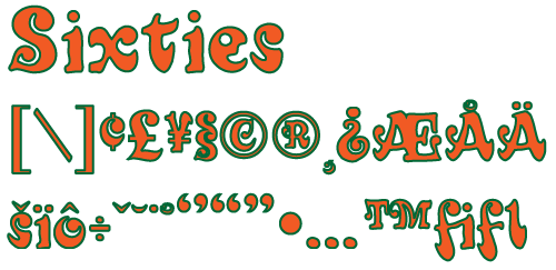 Sixties Style Fonts