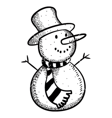 Snowman Line Drawing