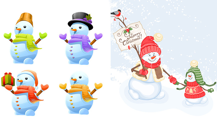 Snowman Vector Graphics Snowman Vector Graphics