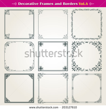 Square Vector Frame and Borders