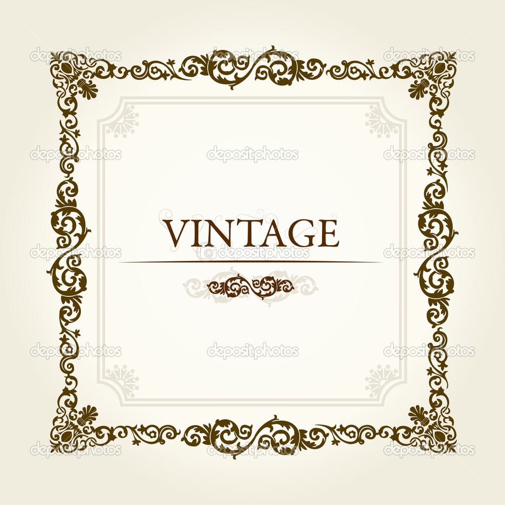 Square Vintage Frame Vector