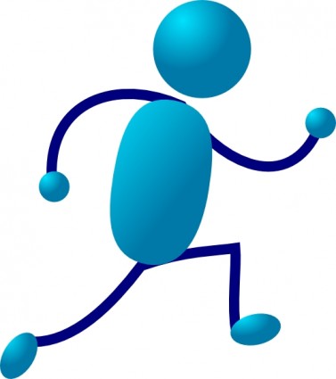 Stick Man Running Clip Art