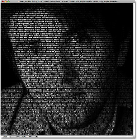 Text Portrait Photoshop