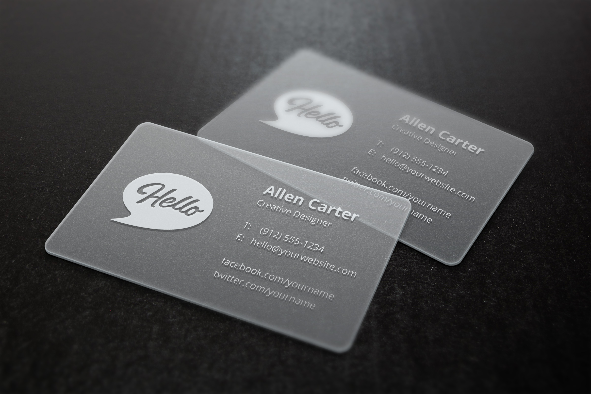 Transparent Business Card Design Transparent Business Card Design