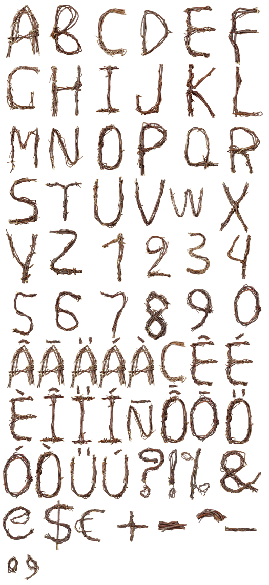 Tree Branch Font