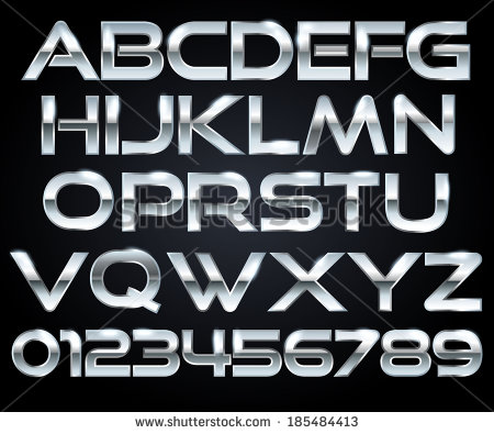 Vector Chrome Letters