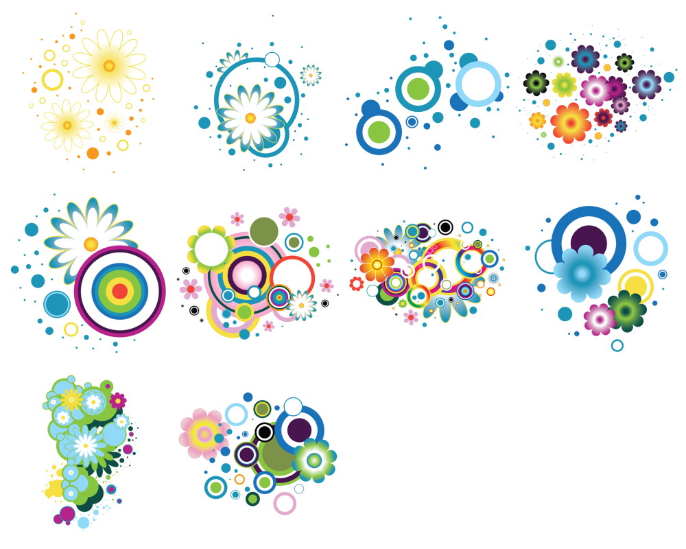 Vector Flower Border Clip Art