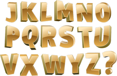 Vector Gold Letters
