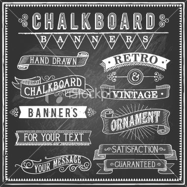 Vintage Chalkboard Banners