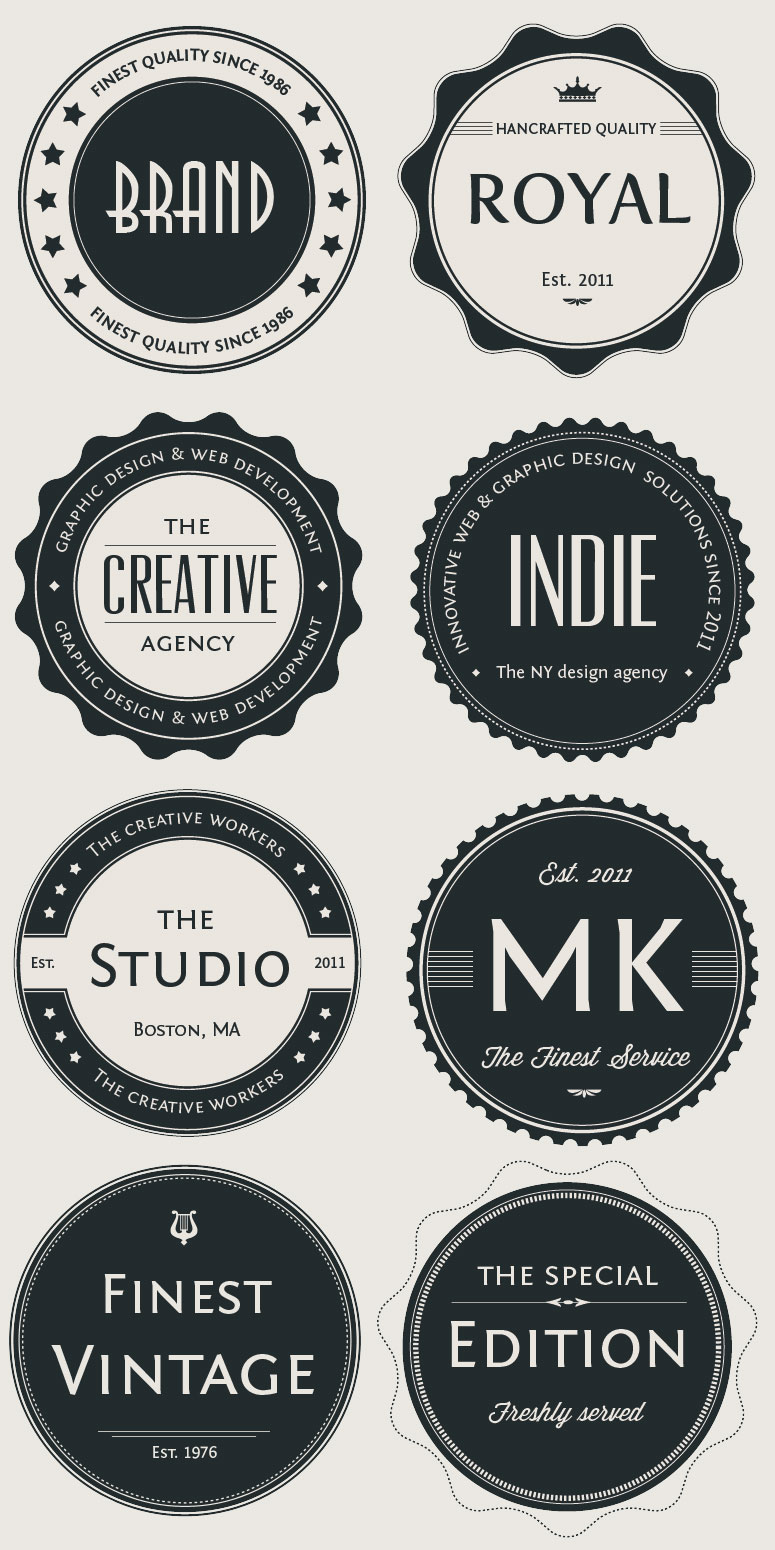 Vintage Logo Badges Vintage Logo Badges