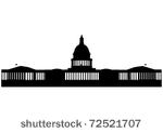 Washington DC Capitol Silhouette