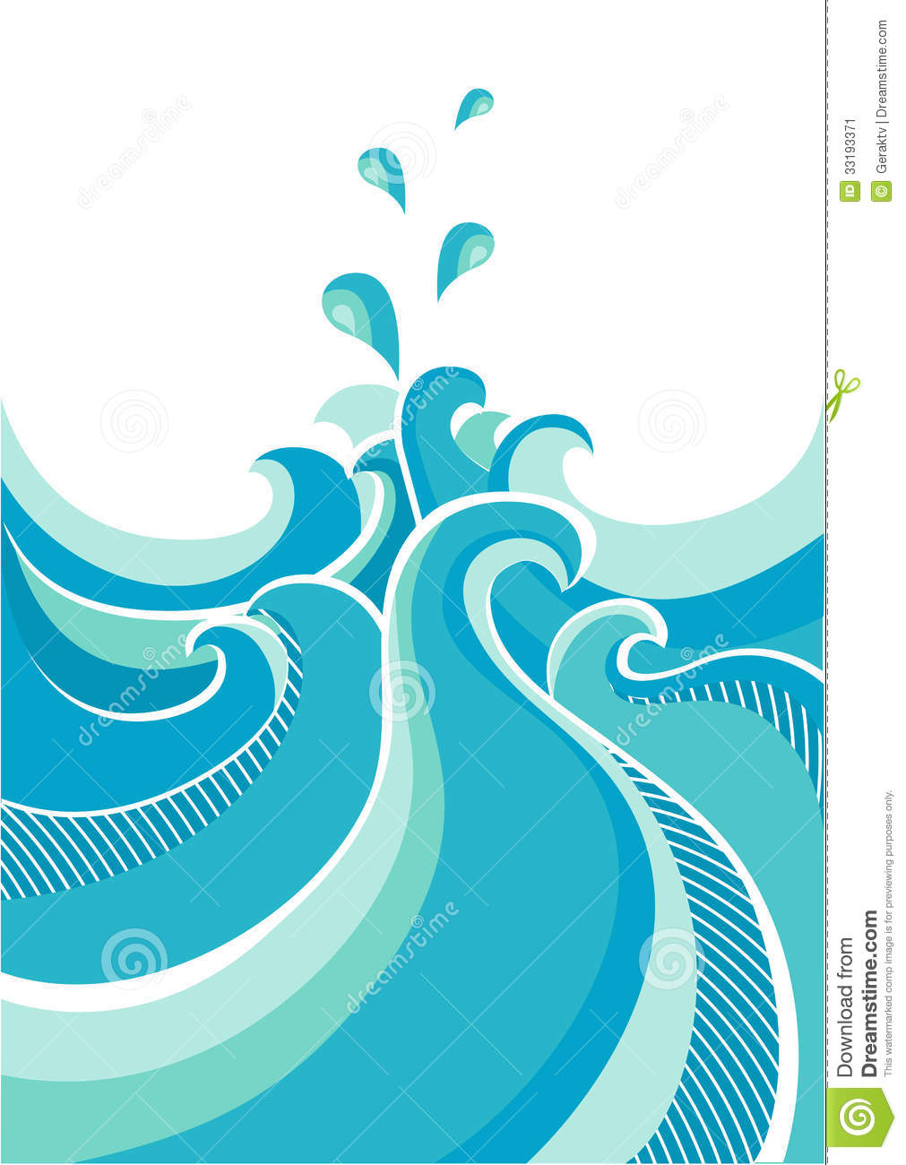 Water Wave Vector Illustration