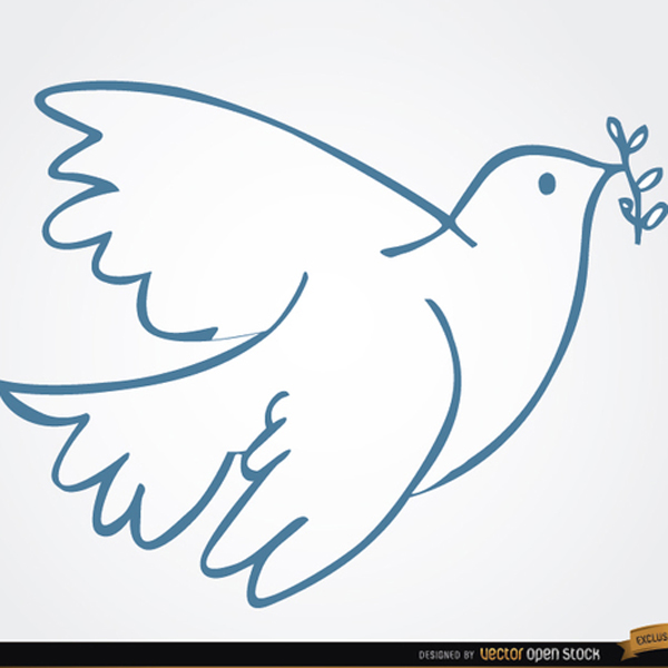 White Dove Vector