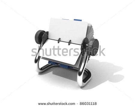 White Rolodex Cards