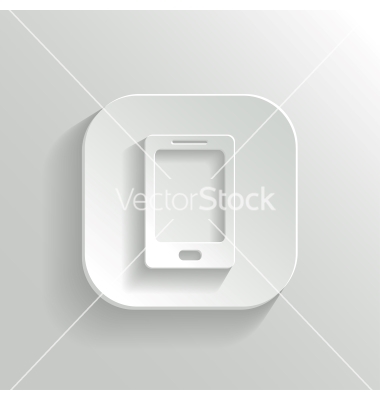 White Smartphone Icon Vector