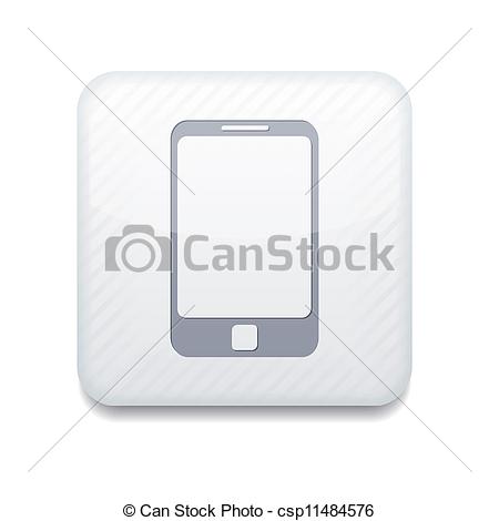 White Smartphone Icon Vector