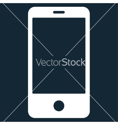 White Smartphone Icon Vector