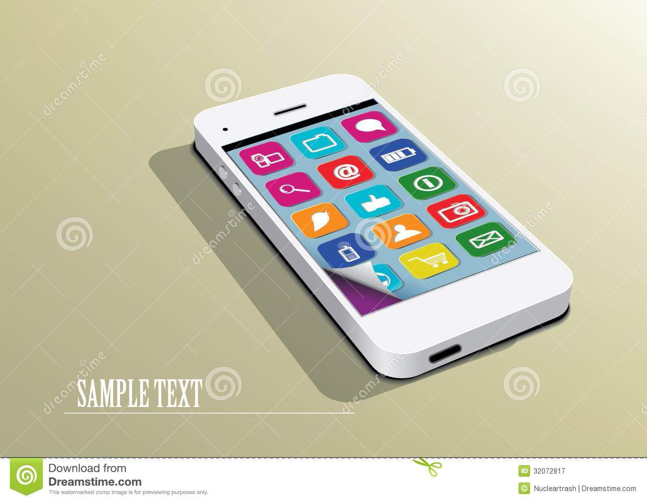 White Smartphone Icon White Smartphone Icon