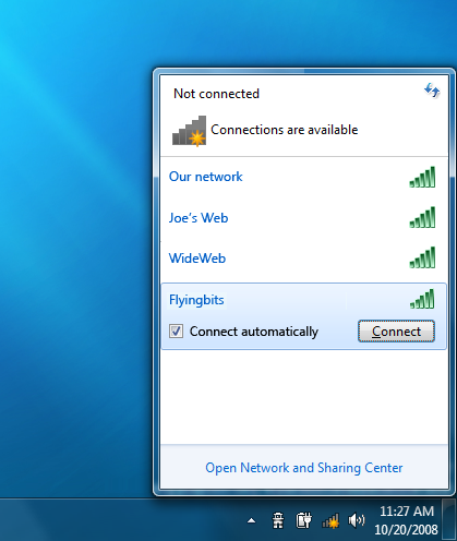 Wireless Icon System Tray Windows 7