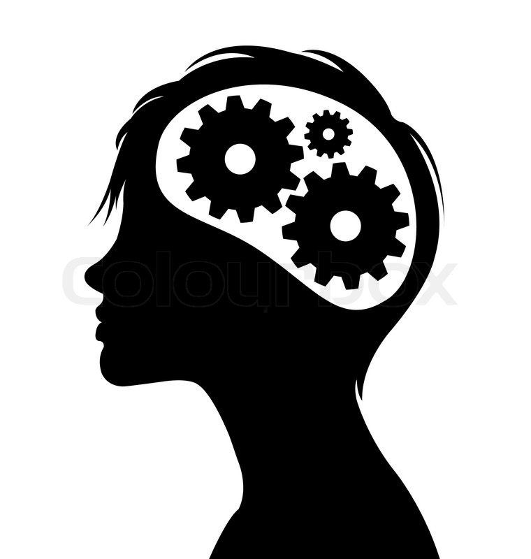 Woman Head Silhouette Thinking Woman Head Silhouette Thinking