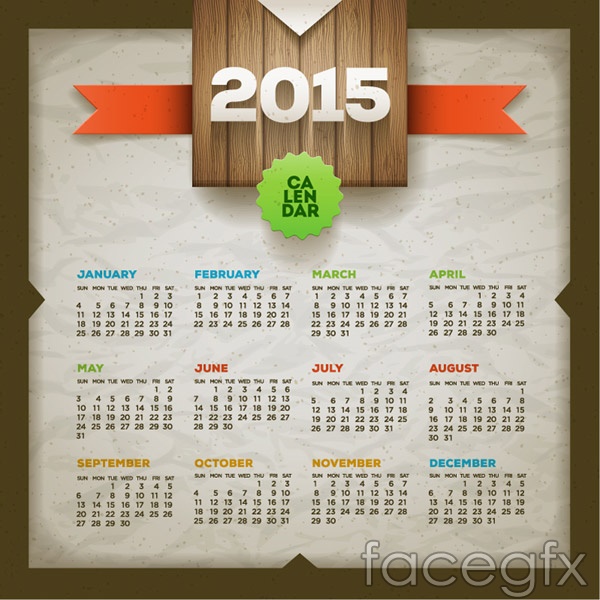2015 Calendar Vector Free Download 2015 Calendar Vector Free Download
