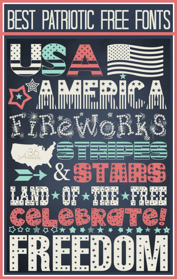 7 Free Patriotic Fonts For Teachers Images