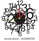 Abstract Vector Art Clock Face