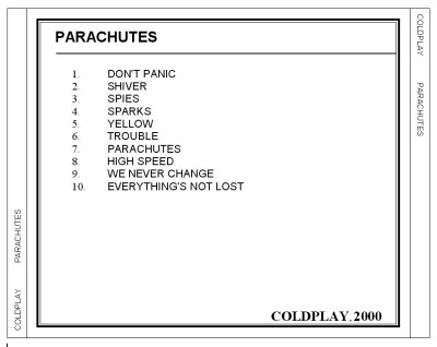 Back CD Cover Template Back CD Cover Template