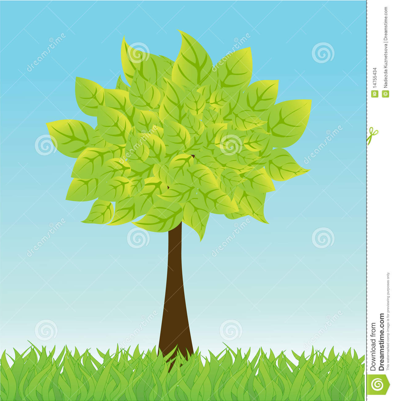 Background with Grass and Tree