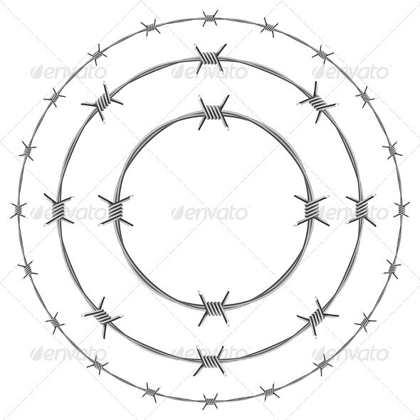 Barbed Wire Circle Border