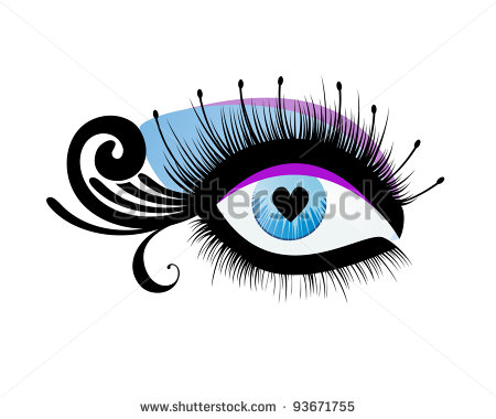 Beautiful Eye with Hearts