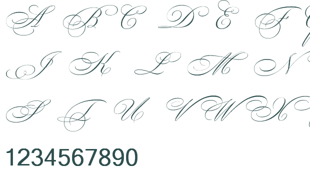 Beautiful Fonts Alphabet