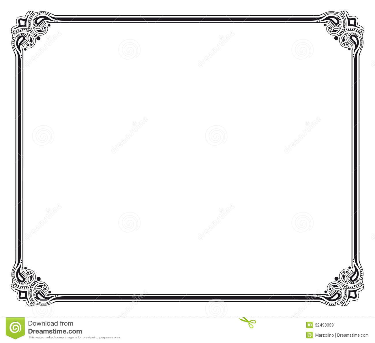 Black and White Decorative Frame
