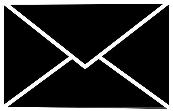 Black and White Mail Icon