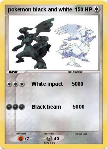 Black and White Pokemon Cards