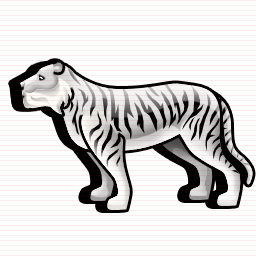 Black and White Template Tiger