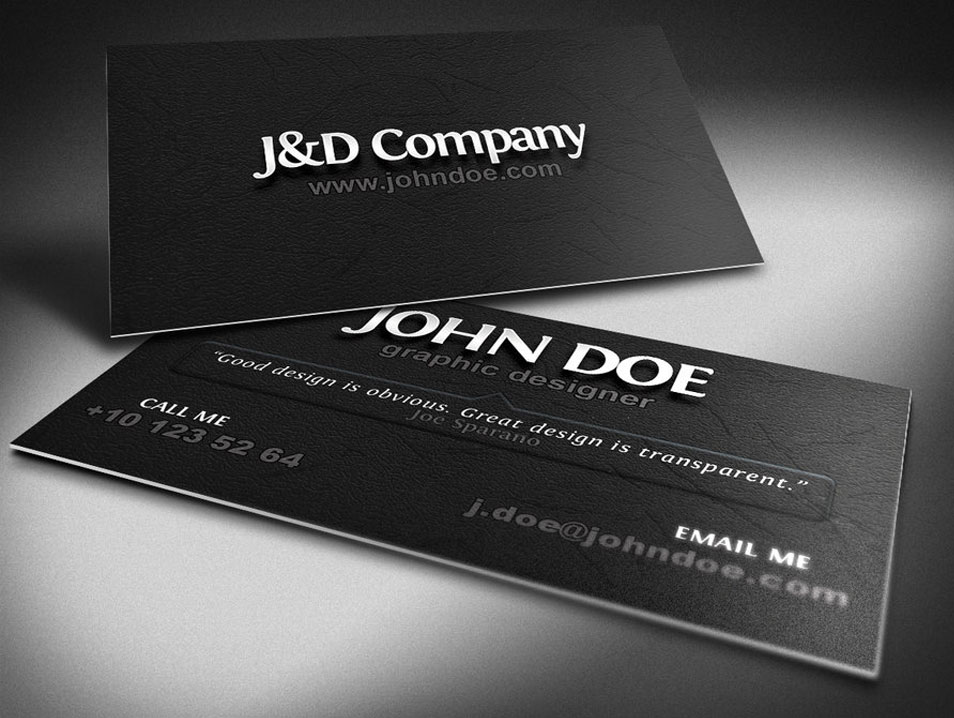 Black Business Cards Black Business Cards
