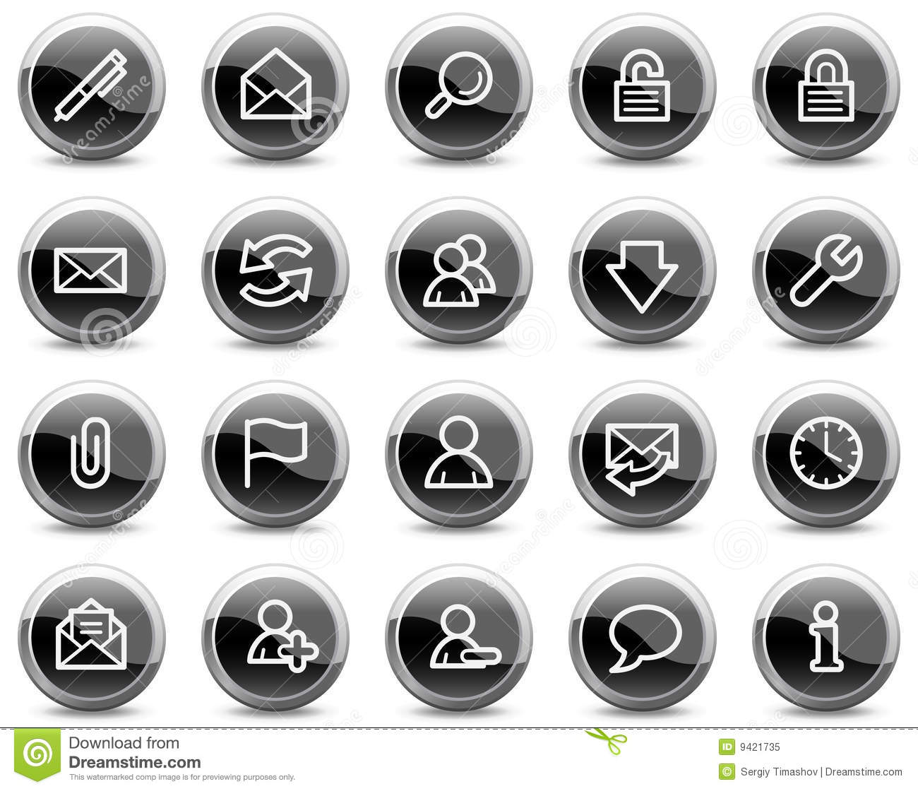 Black Web Icon Circle