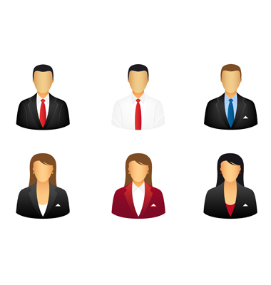 Business People Icons Vector