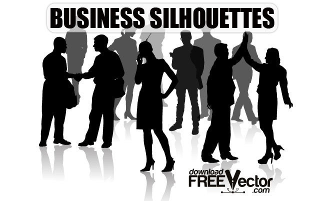 Business People Silhouette Vector Free