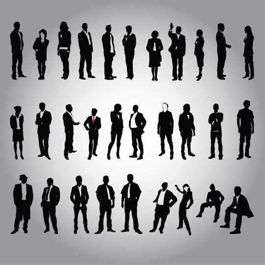 Business People Silhouette Vector