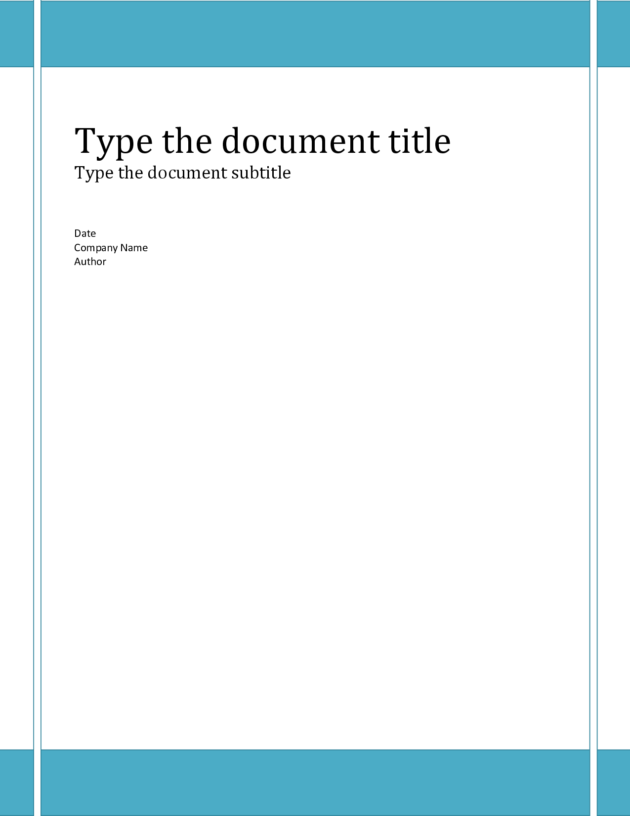 Business Report Cover Page Template