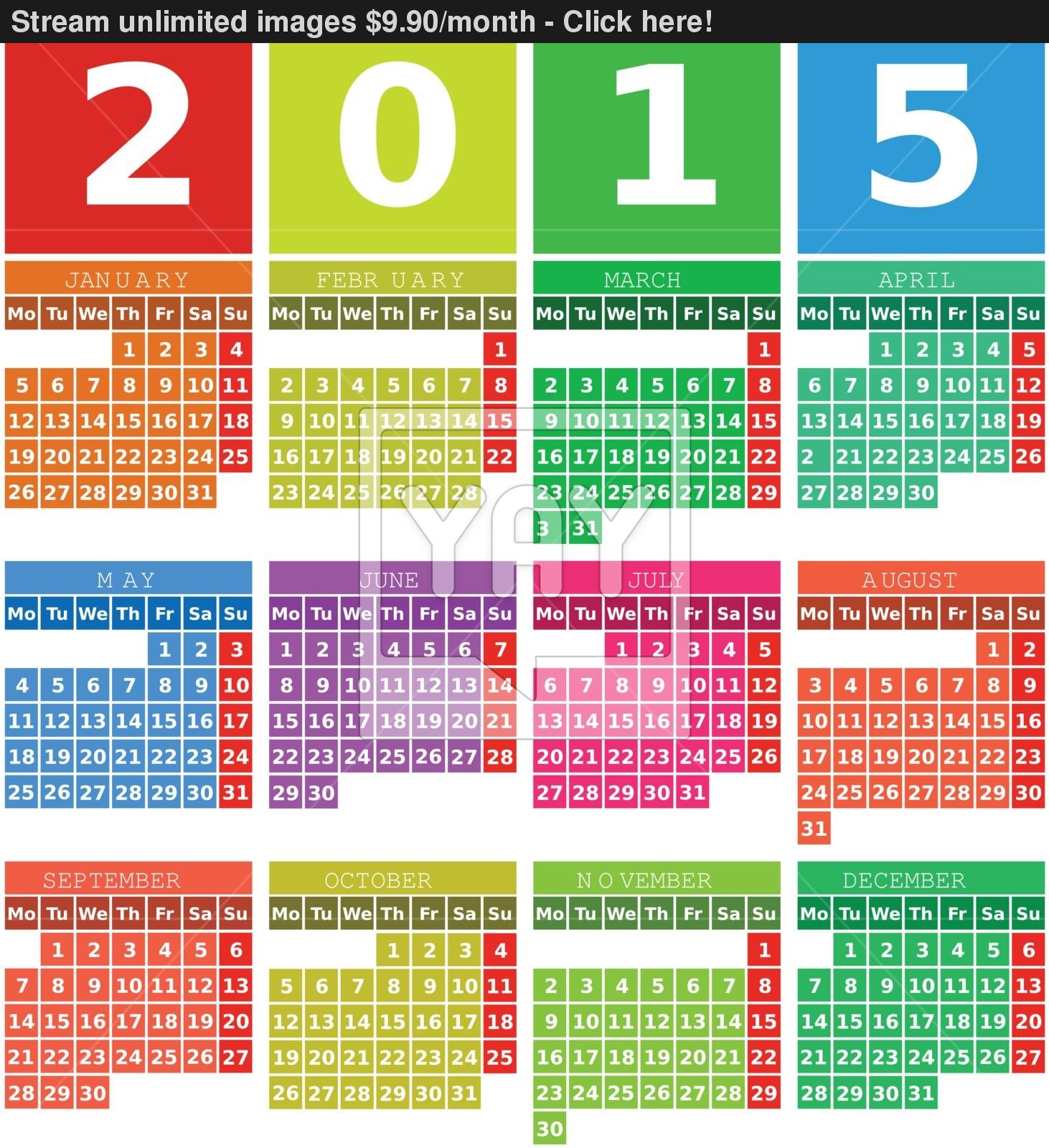 14 Photos of 2015 Calendar Vector Design