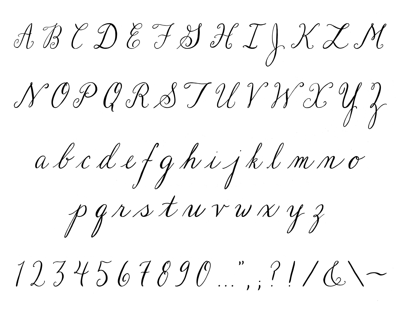 Cursive Lettering Styles Alphabet