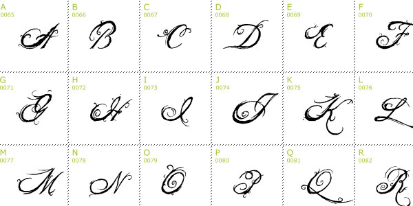 Calligraphy Fonts Letters Calligraphy Fonts Letters