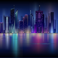 Cartoon City Landscapes Night