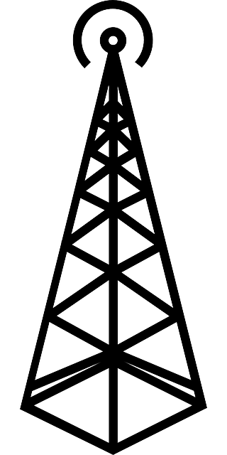 Cartoon Radio Station Antenna Towers