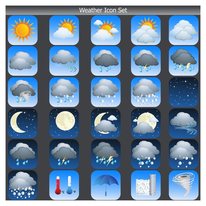 Cartoon Weather Icons